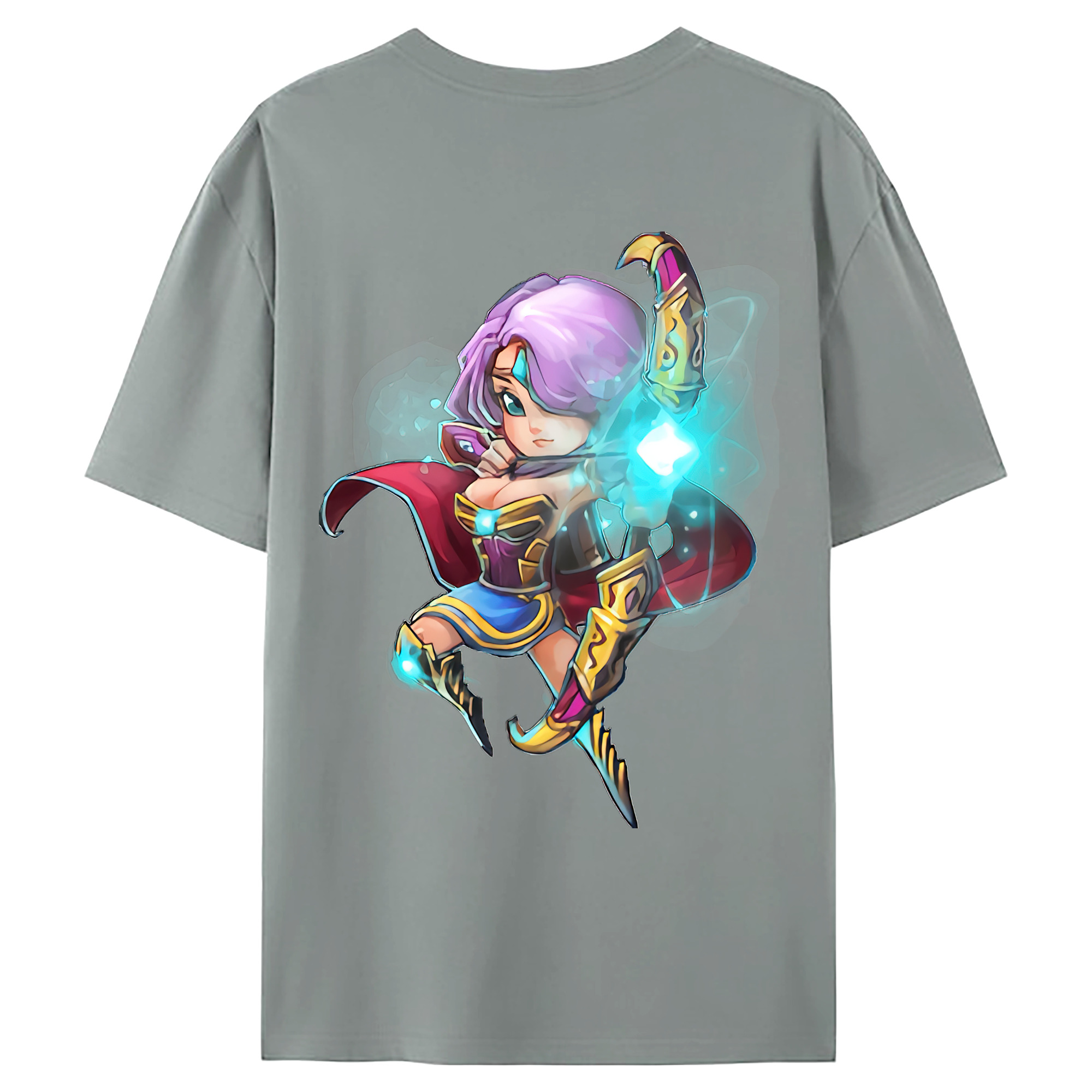 （画像用） リーグ・オブ・レジェンド League of Legends LOL 綿100％ メンズ半袖Tシャツ（バックプリント） 通気性